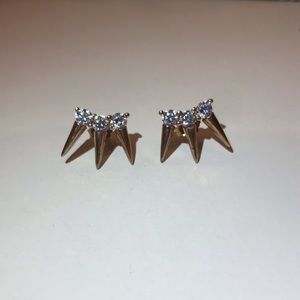REAL GOLD - NWT - Rose Gold Spike Earrings